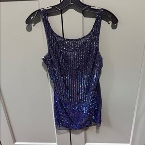 Sequin top navy worn once
